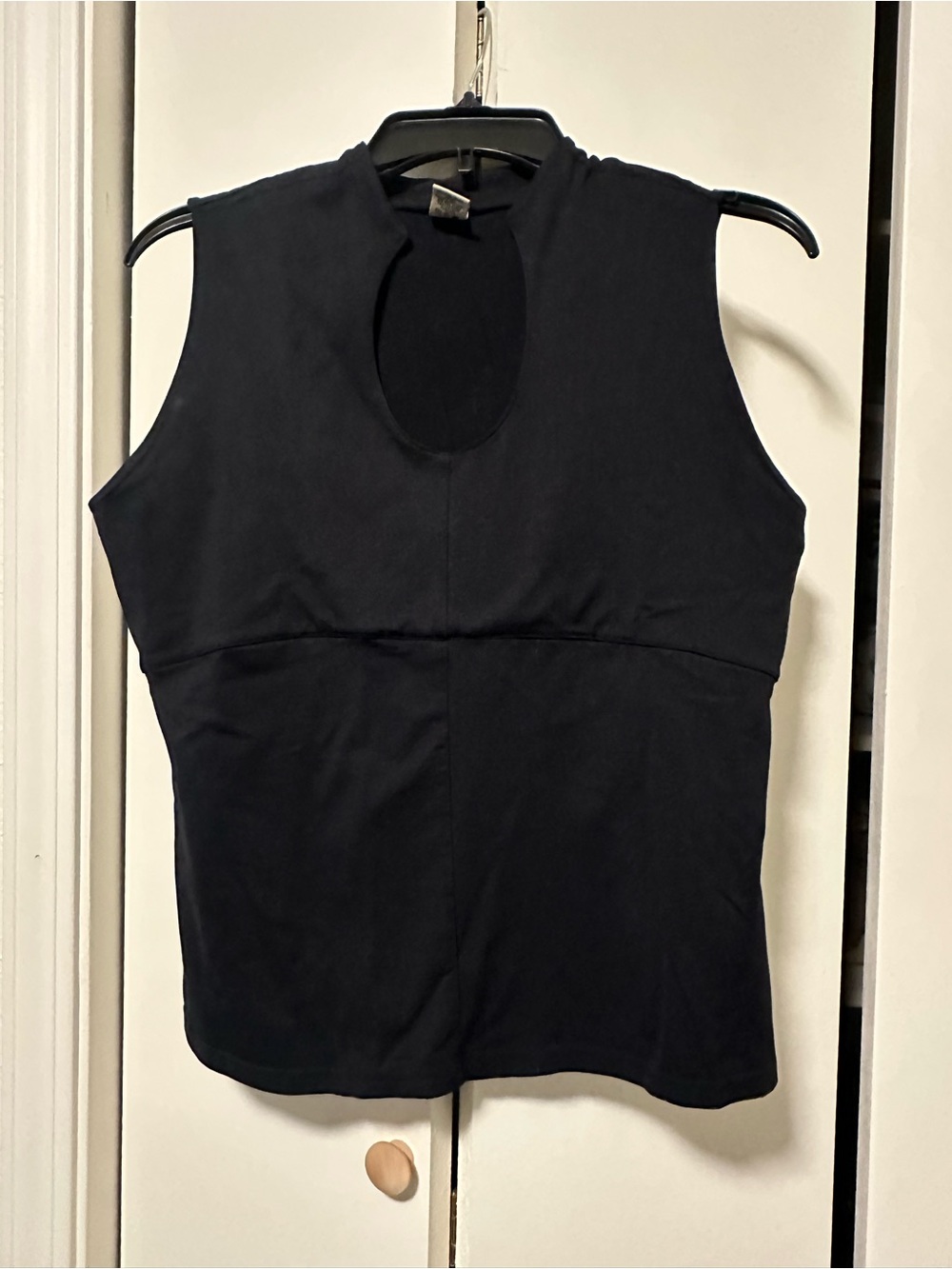 Prana Black Sleeveless Keyhole Tank